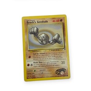 Vintage 90s Brock's Geodude Pokemon Trading Card